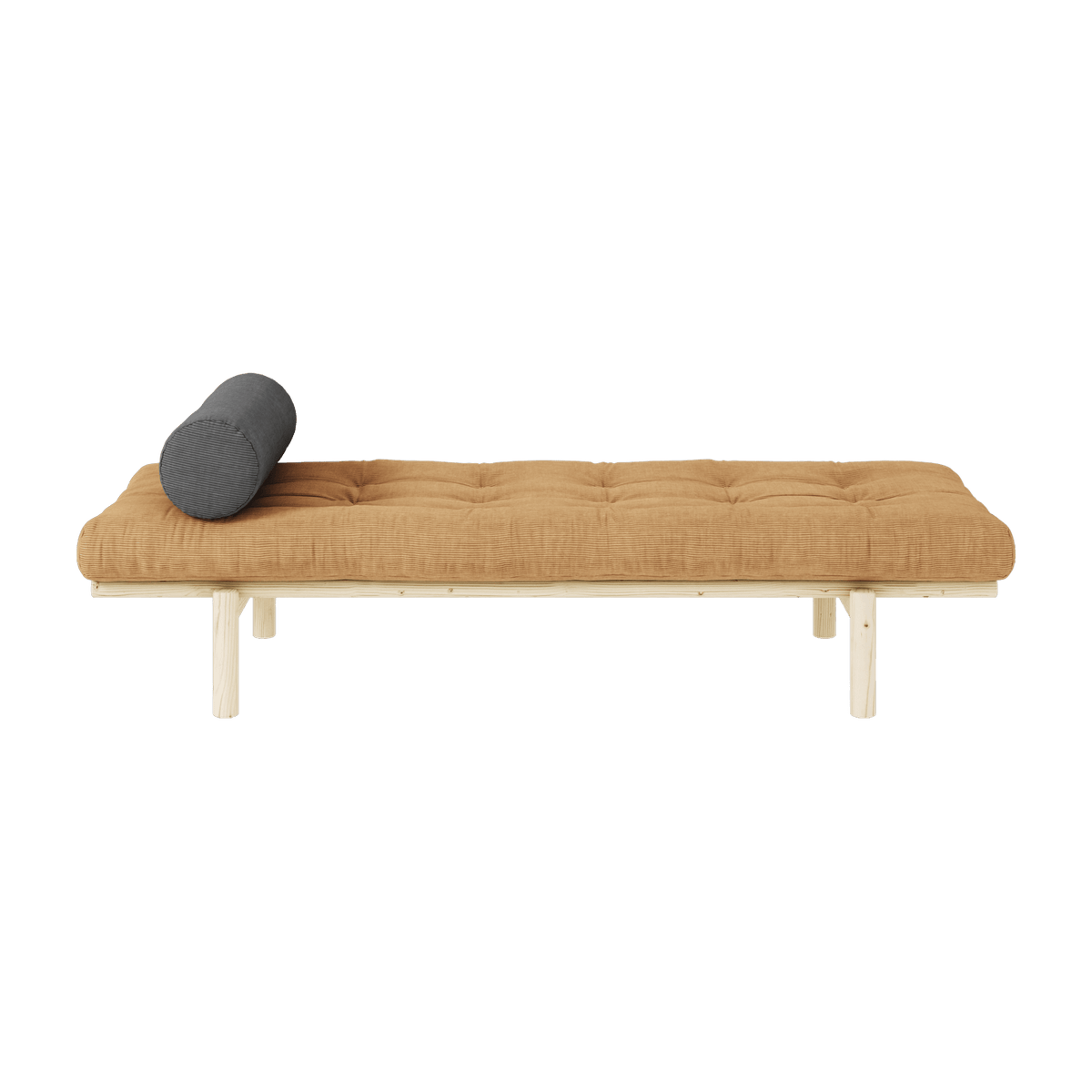 Lit de jour en pin clair et velours côtelé marron fudge Next Daybed - Karup Design - The Cool Republic