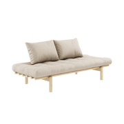 Lit de jour en pin massif avec matelas beige 75x200cm Pace - Karup Design - The Cool Republic