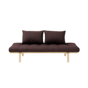 Lit de jour en pin massif avec matelas marron 75x200cm Pace - Karup Design - The Cool Republic