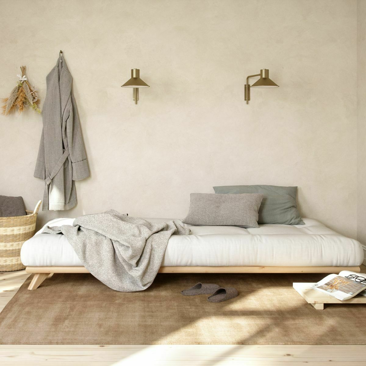 Lit en pin clair 90cm Senza - Karup Design - The Cool Republic