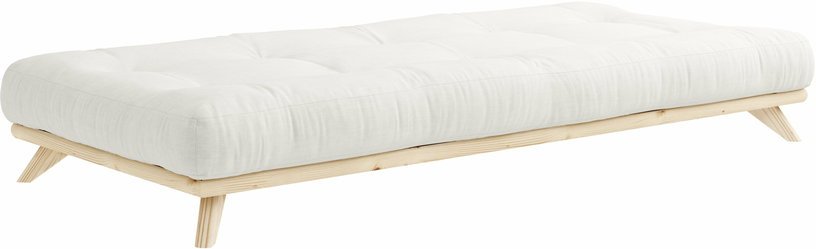 Lit en pin clair et matelas écru 90cm Senza Comfort - Karup Design - The Cool Republic