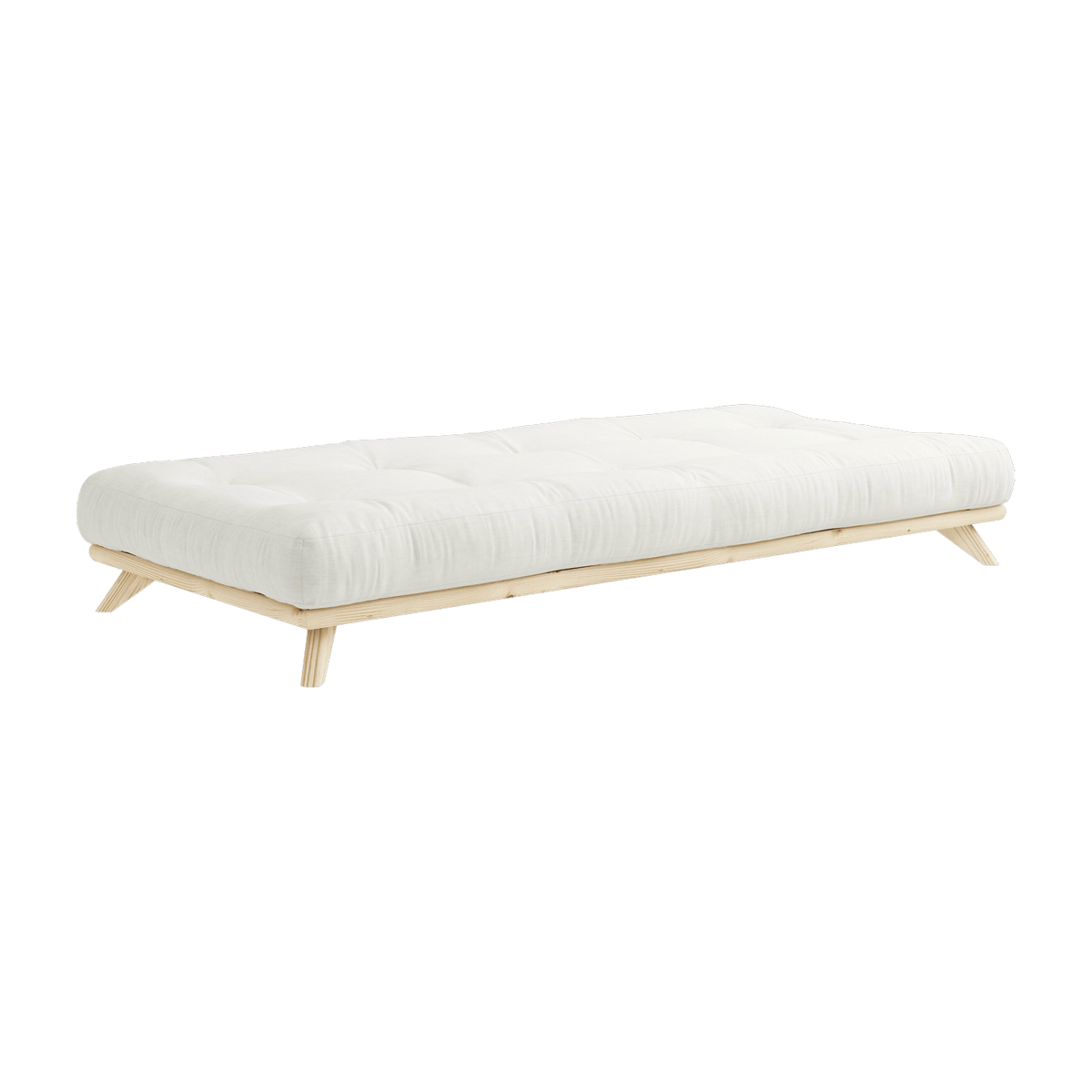 Lit en pin clair et matelas écru 90cm Senza Comfort - Karup Design - The Cool Republic