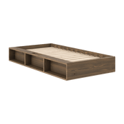 Lit en pin foncé avec six compartiments de rangement 90x200cm Ziggy - Karup Design - The Cool Republic