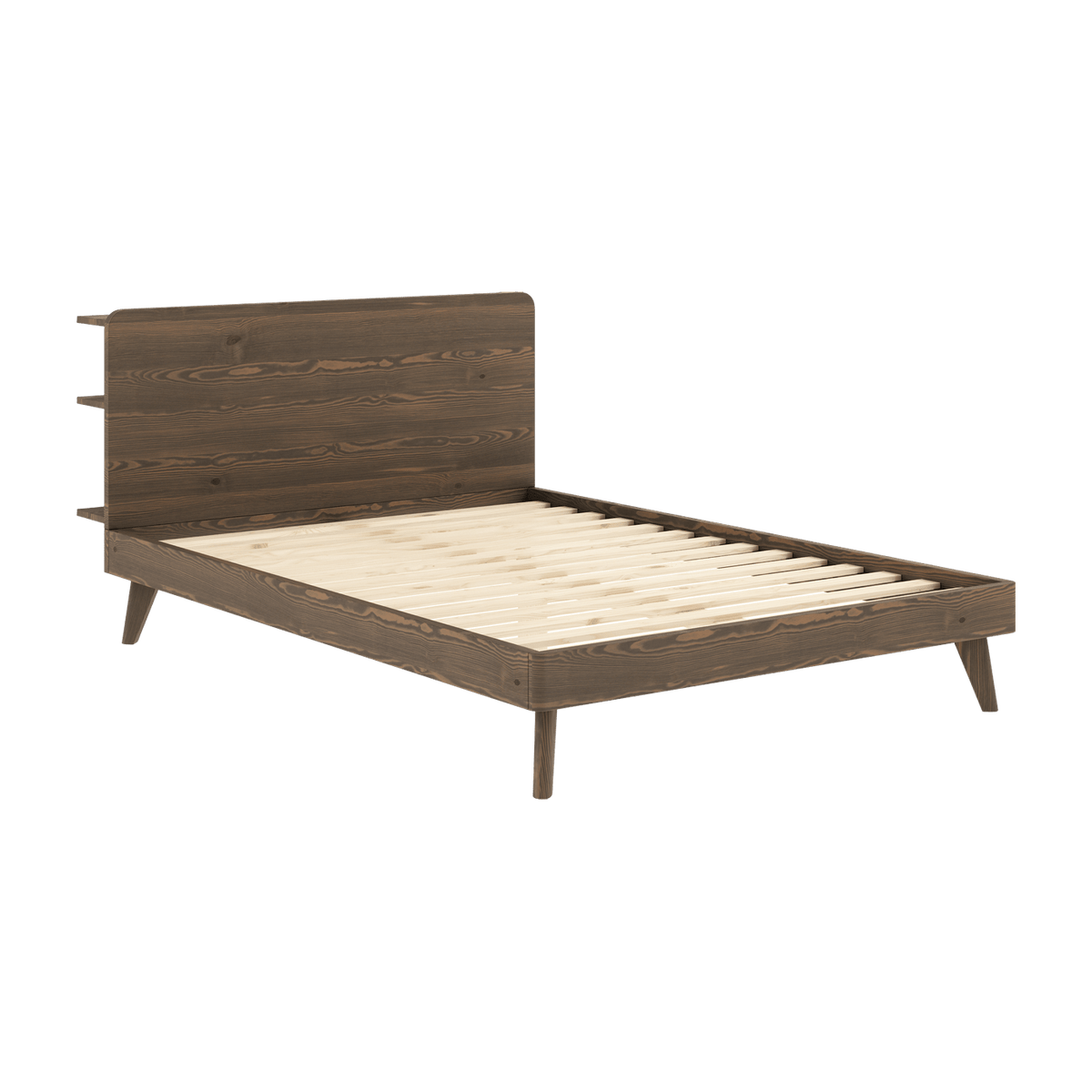 Lit en pin foncé laqué 140 x 200 cm Retreat - Karup Design - The Cool Republic