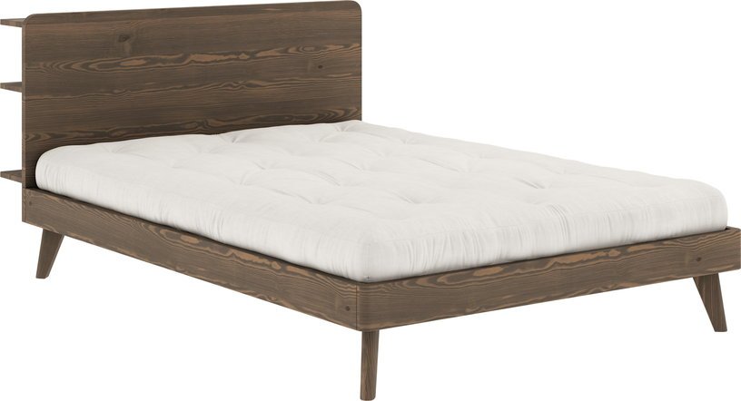 Lit en pin foncé laqué 140 x 200 cm Retreat - Karup Design - The Cool Republic
