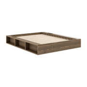 Lit en pin laqué marron foncé et tissu 140 x 200 cm Ziggy - Karup Design - The Cool Republic