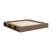 Lit en pin laqué marron foncé et tissu 180 x 200 cm Ziggy - Karup Design - The Cool Republic