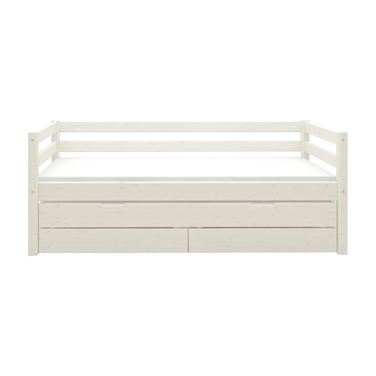 Lit gigogne en bois blanc 210x100x81cm Classic - Flexa — vue 5