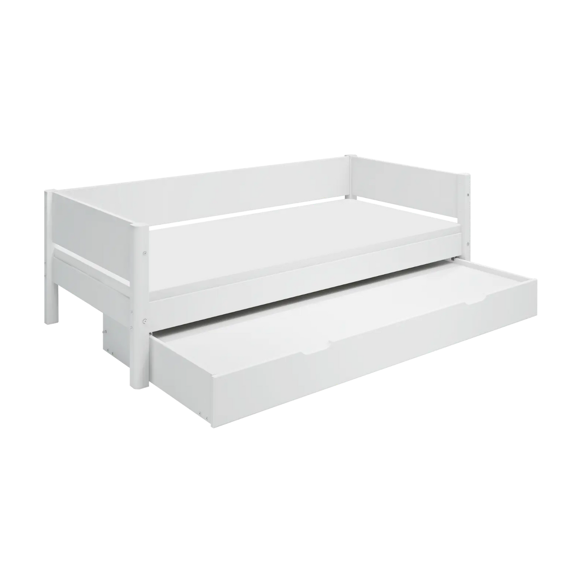 Lit gigogne pour enfant en pin massif et bois blanc 210x101x66,5cm White - Flexa — vue 6