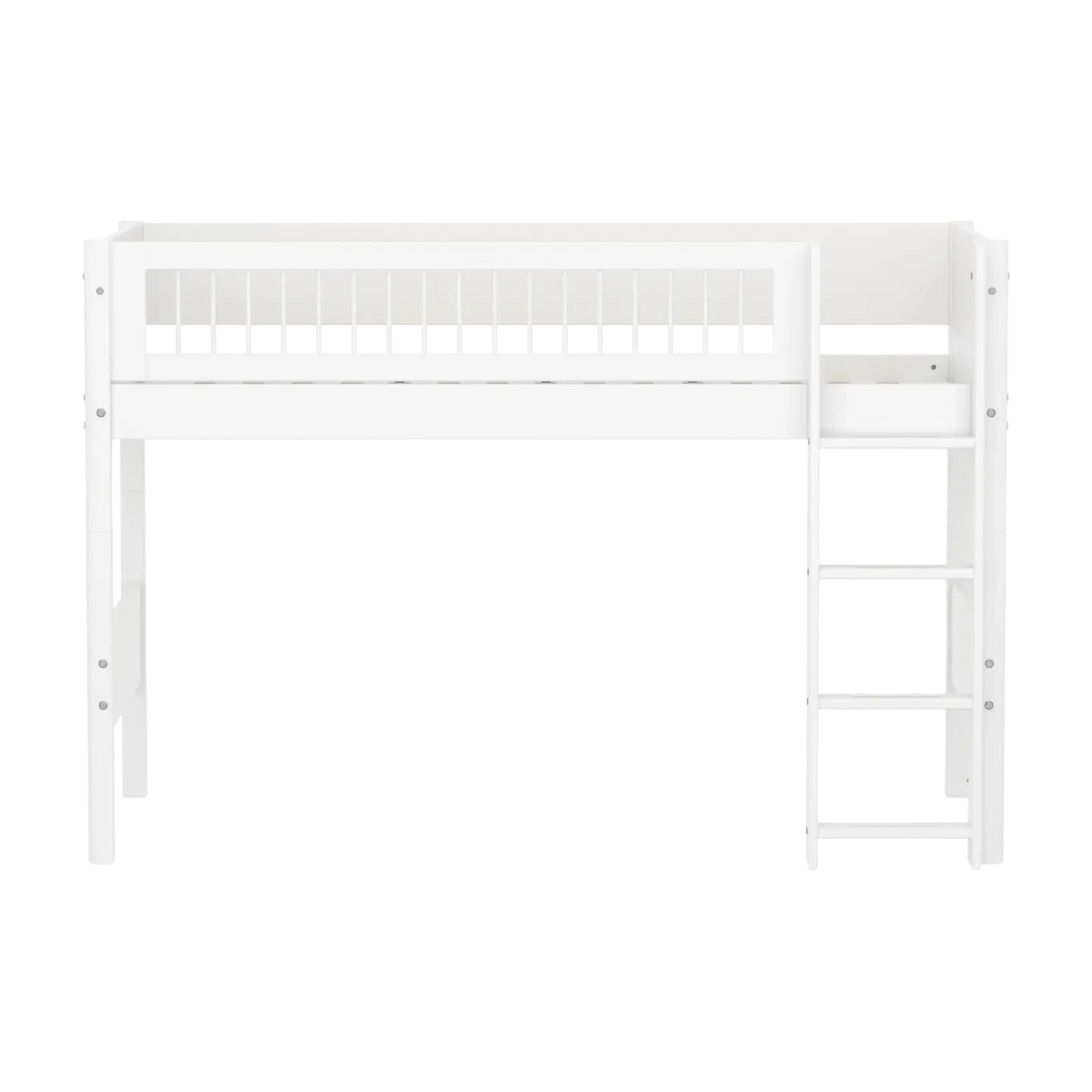 Lit mezzanine pour enfant en bois blanc 210x109x143cm White - Flexa — vue 2