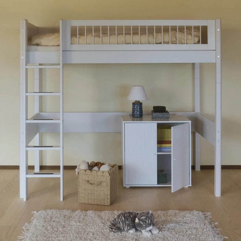 Lit mezzanine pour enfant en bois blanc 210x109x184cm White - Flexa — vue 2
