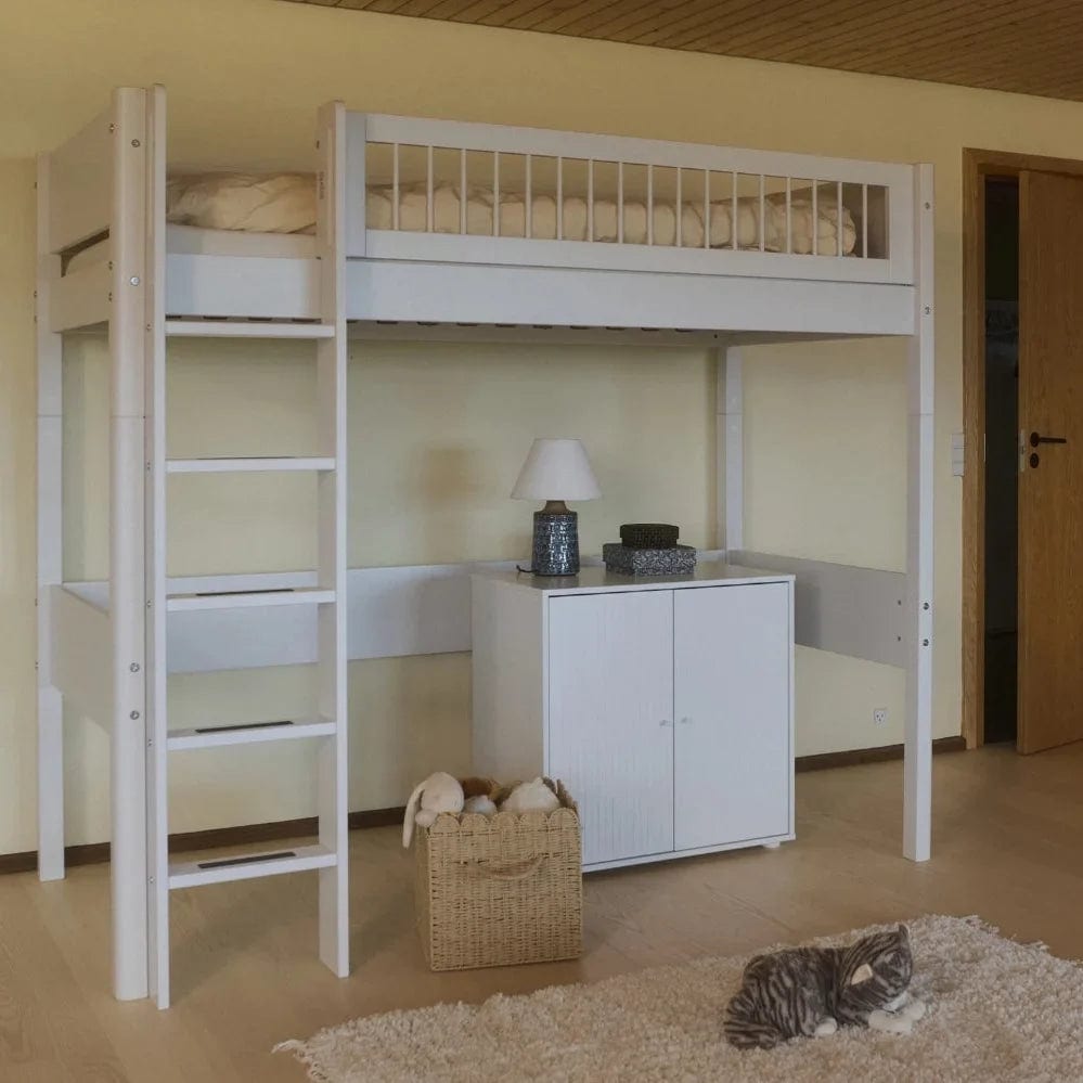 Lit mezzanine pour enfant en bois blanc 210x109x184cm White - Flexa — vue 3