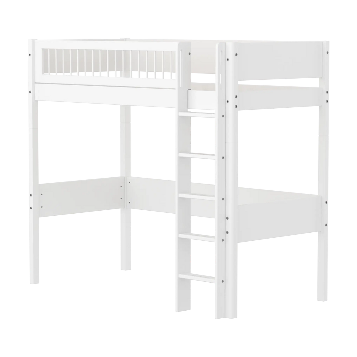 Lit mezzanine pour enfant en bois blanc 210x109x184cm White - Flexa