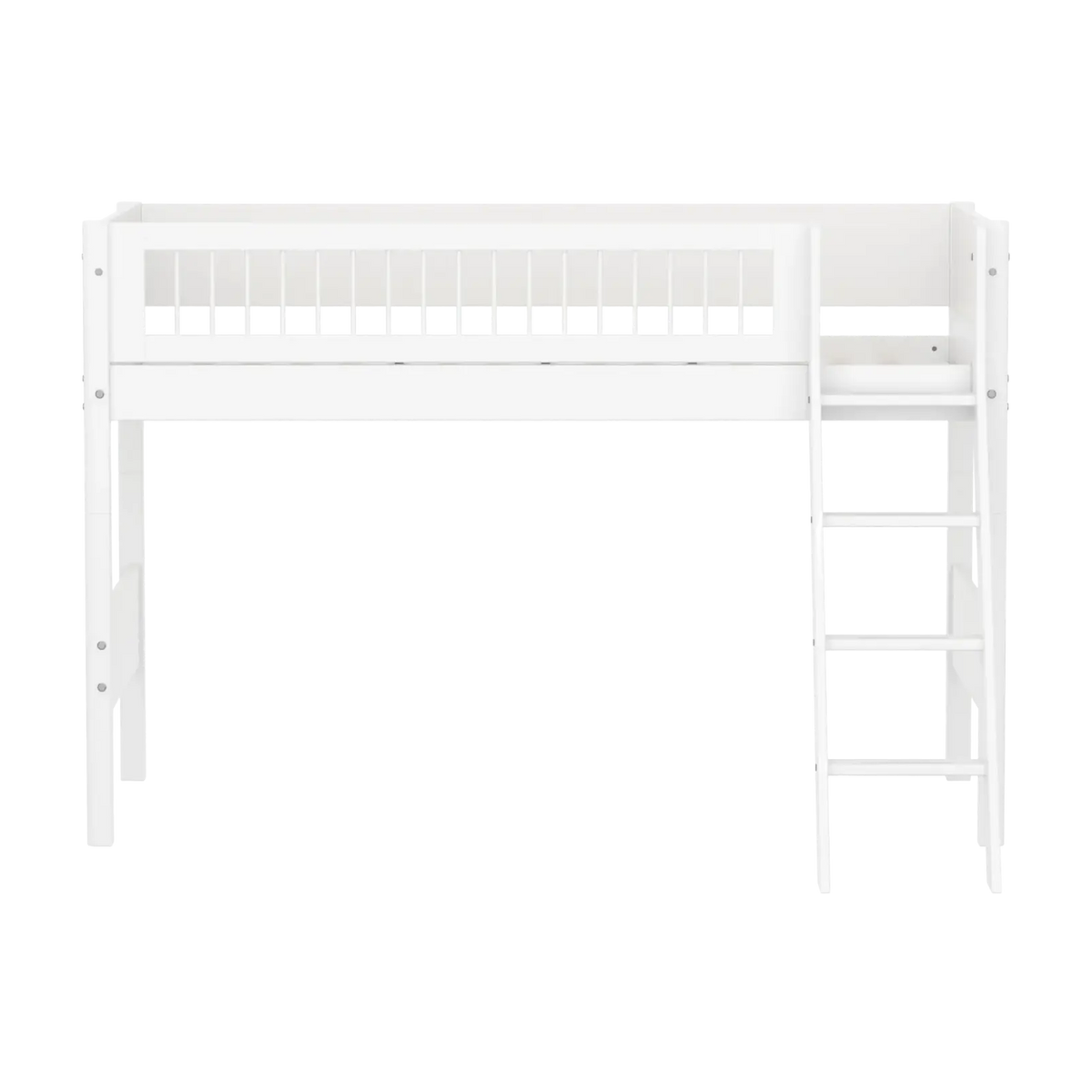 Lit mezzanine pour enfant en bois de pin blanc 210x159x143cm White - Flexa — vue 2