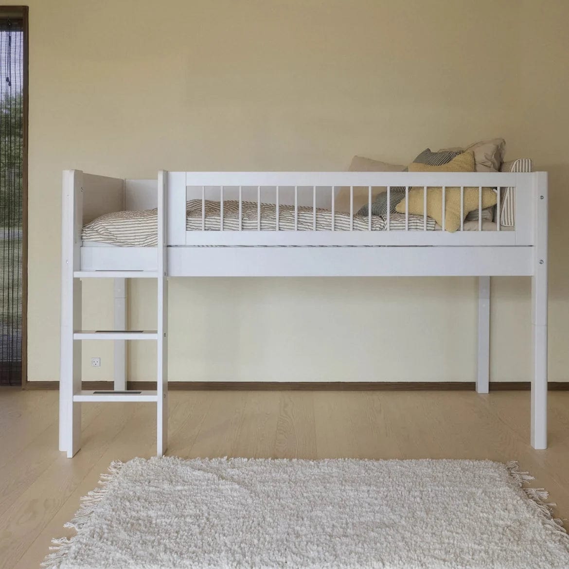 Lit mi-hauteur pour enfant en bois blanc 210x109x120cm White - Flexa — vue 2