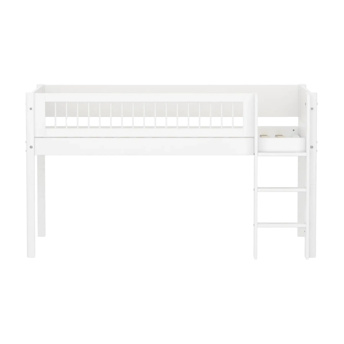 Lit mi-hauteur pour enfant en bois blanc 210x109x120cm White - Flexa — vue 8