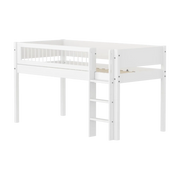 Lit mi-hauteur pour enfant en bois blanc 210x109x120cm White - Flexa
