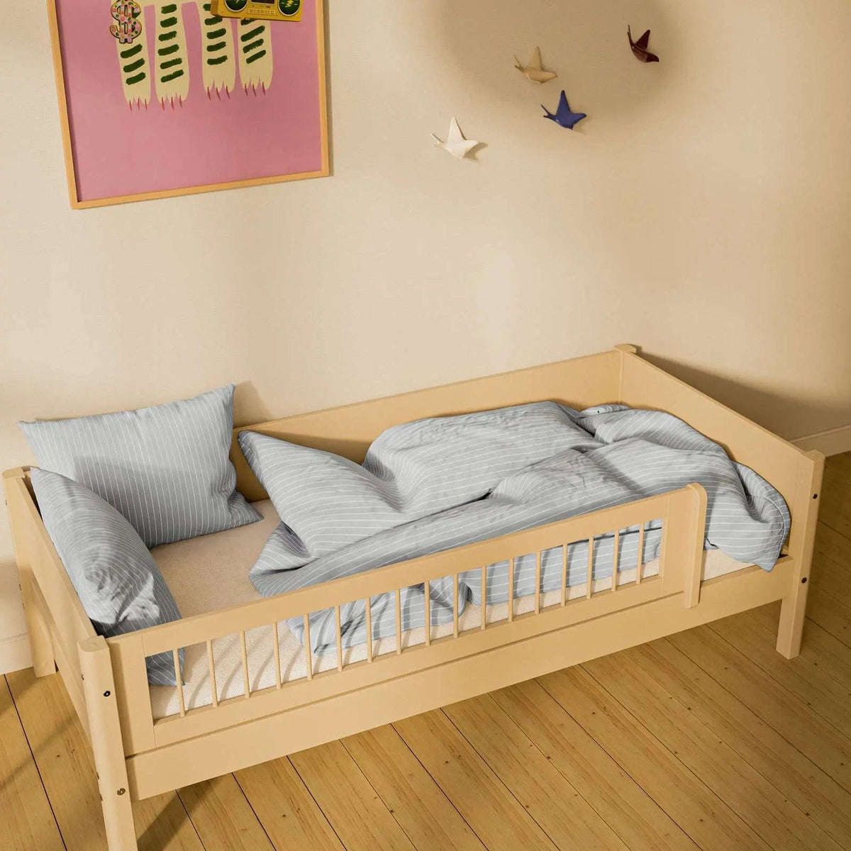 Lit pour enfant à barreaux en bois beige 210x101x66,5cm White - Flexa — vue 2