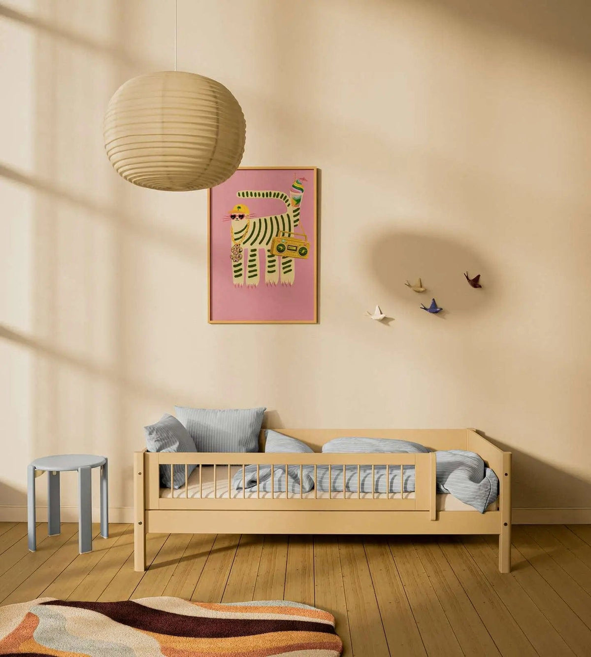Lit pour enfant à barreaux en bois beige 210x101x66,5cm White - Flexa — vue 3
