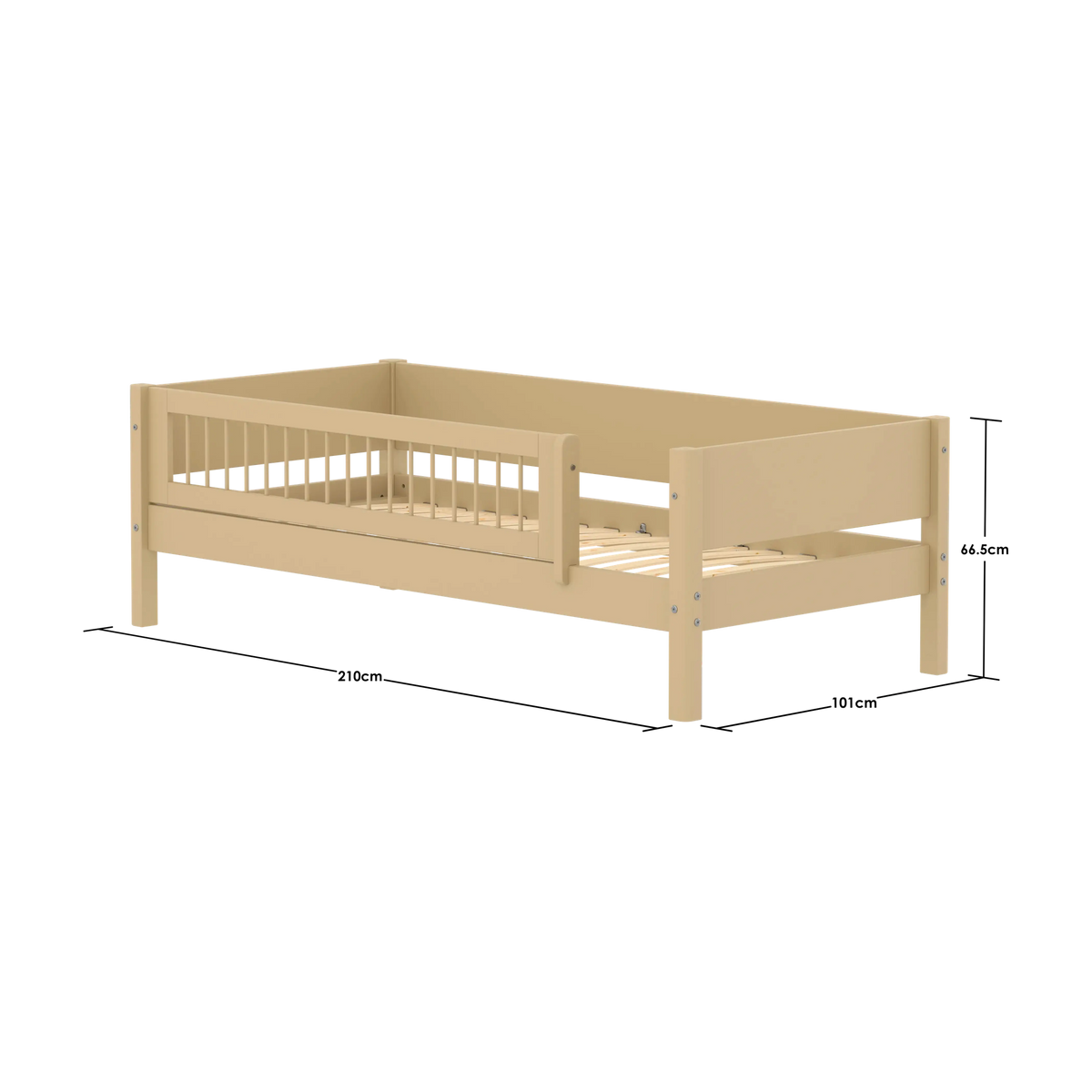 Lit pour enfant à barreaux en bois beige 210x101x66,5cm White - Flexa — vue 8