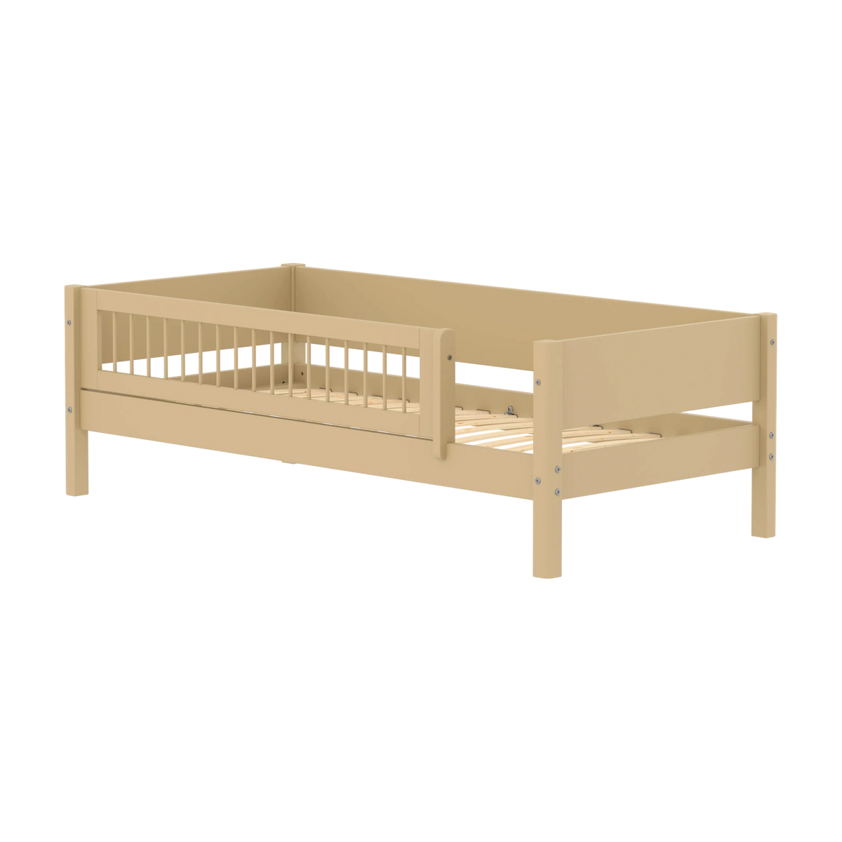 Lit pour enfant à barreaux en bois beige 210x101x66,5cm White - Flexa