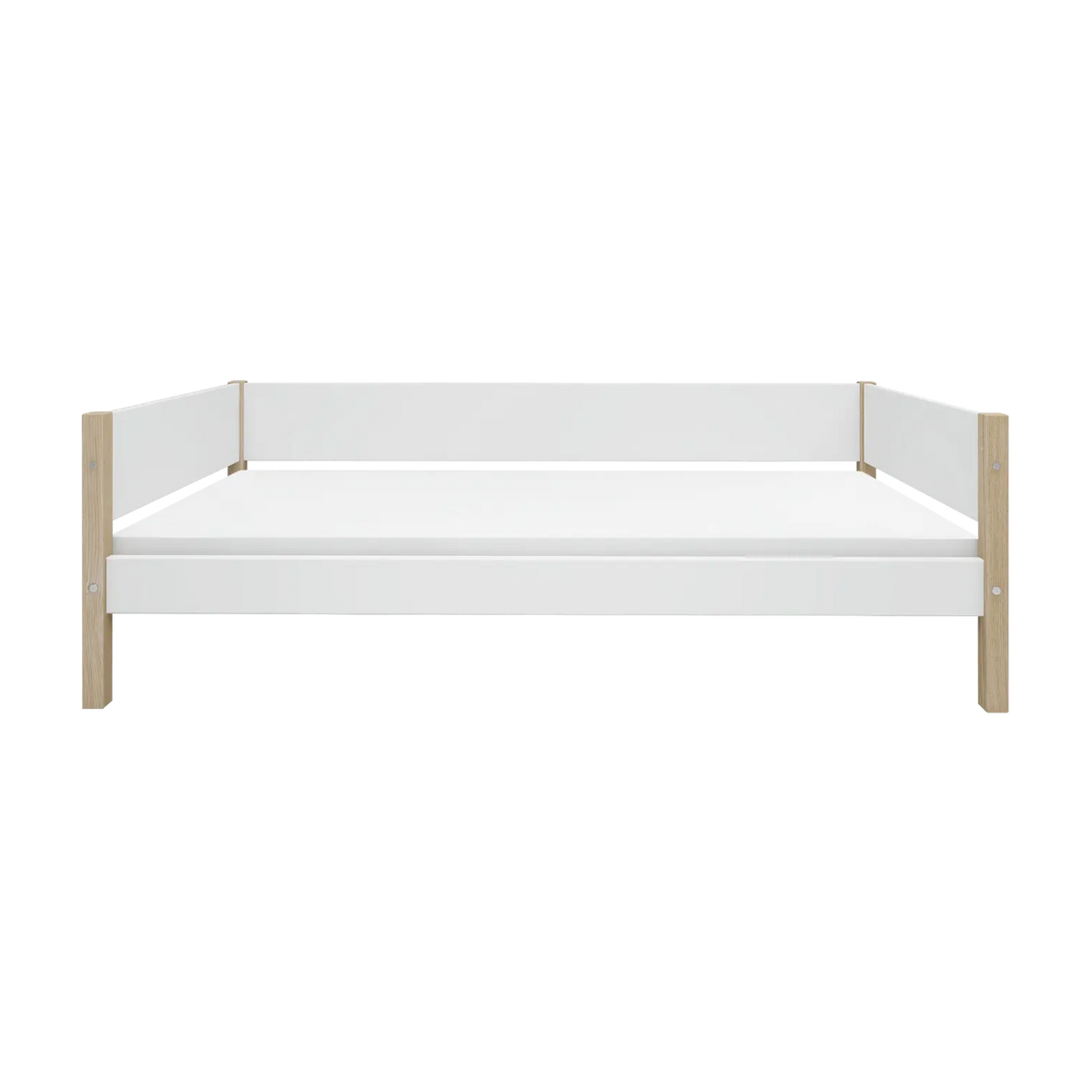 Lit pour enfant à barreaux en chêne naturel et bois blanc 208x99,3x66,5cm Nor - Flexa — vue 2