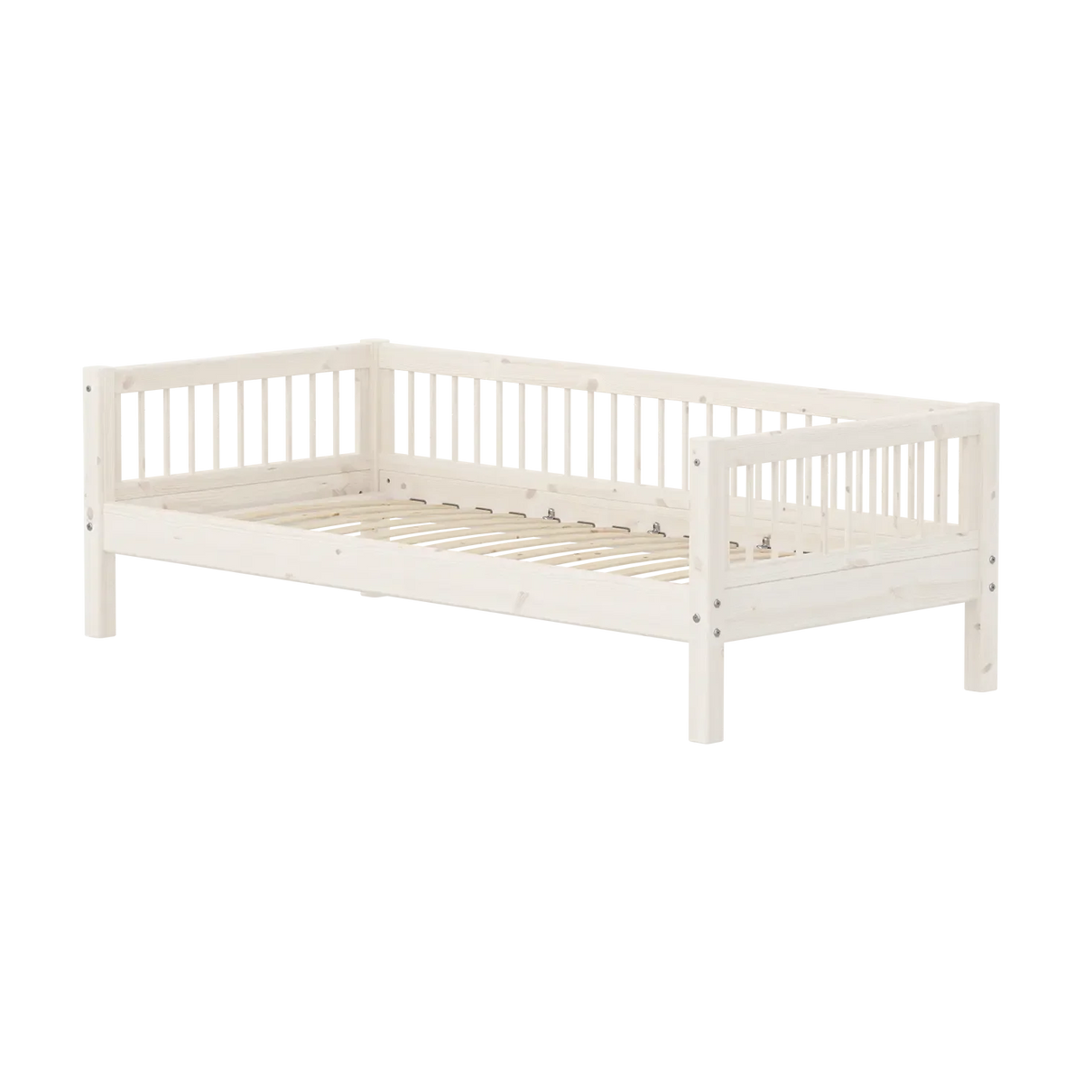 Lit pour enfant à barreaux en pin blanc 209,3x99,9x66,5cm Classic - Flexa