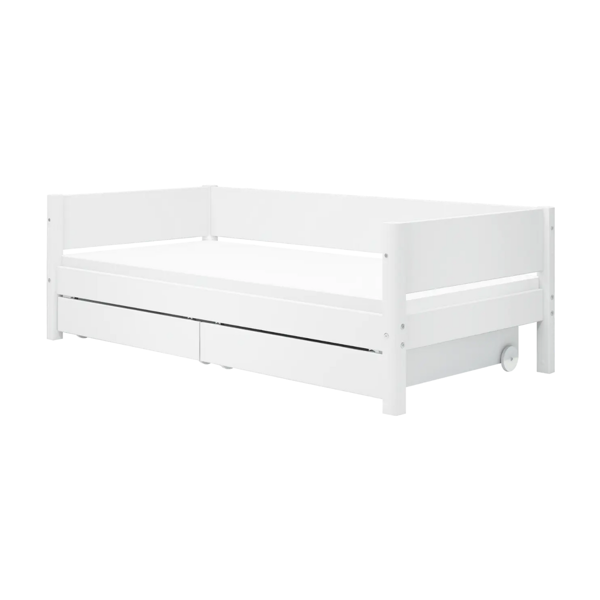 Lit pour enfant avec rangement en bois blanc 210x101x66,5cm White - Flexa — vue 2