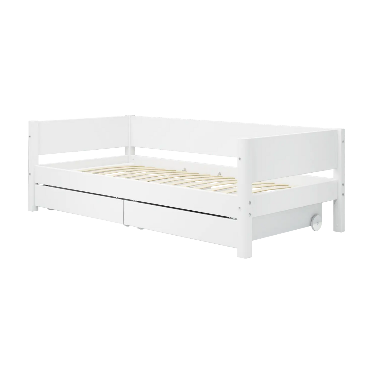 Lit pour enfant avec rangement en bois blanc 210x101x66,5cm White - Flexa — vue 5