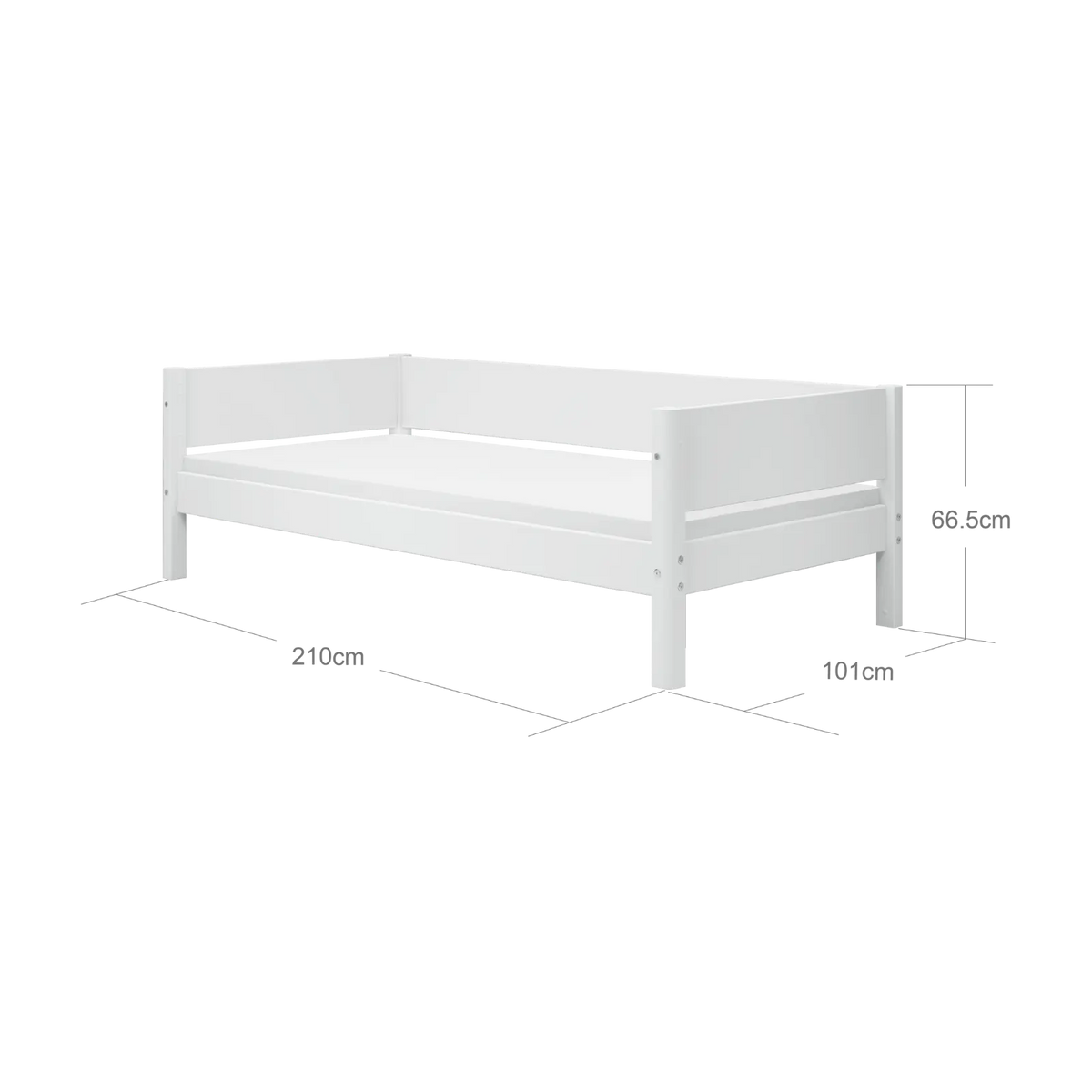 Lit pour enfant en bois blanc 210x101x66,5cm White - Flexa — vue 9