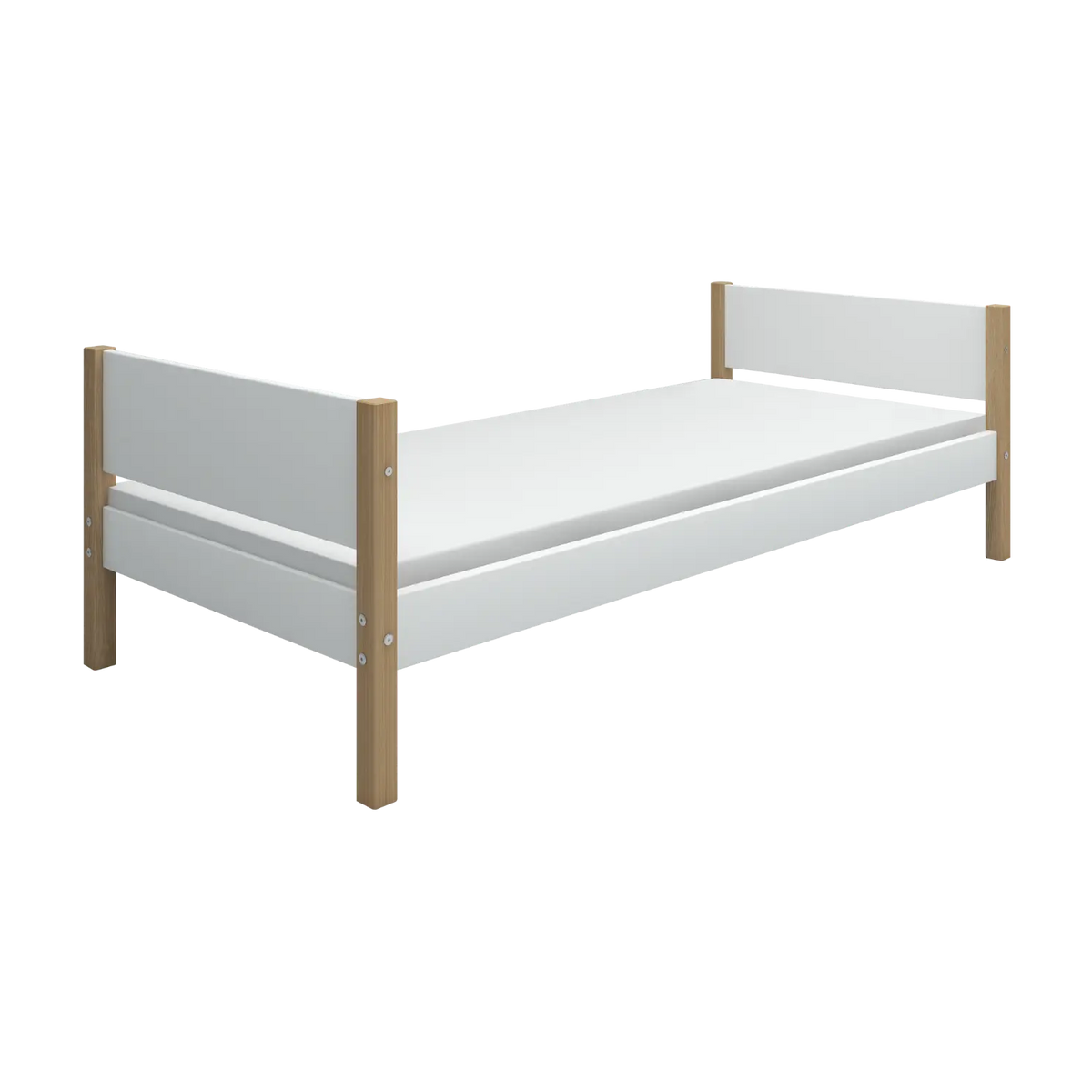 Lit pour enfant en chêne naturel et bois blanc 208x99,3x66,5cm Nor - Flexa — vue 6