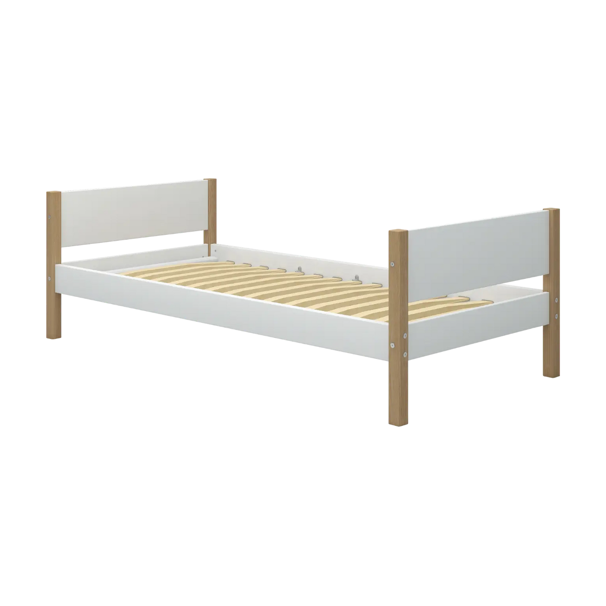 Lit pour enfant en chêne naturel et bois blanc 208x99,3x66,5cm Nor - Flexa — vue 8