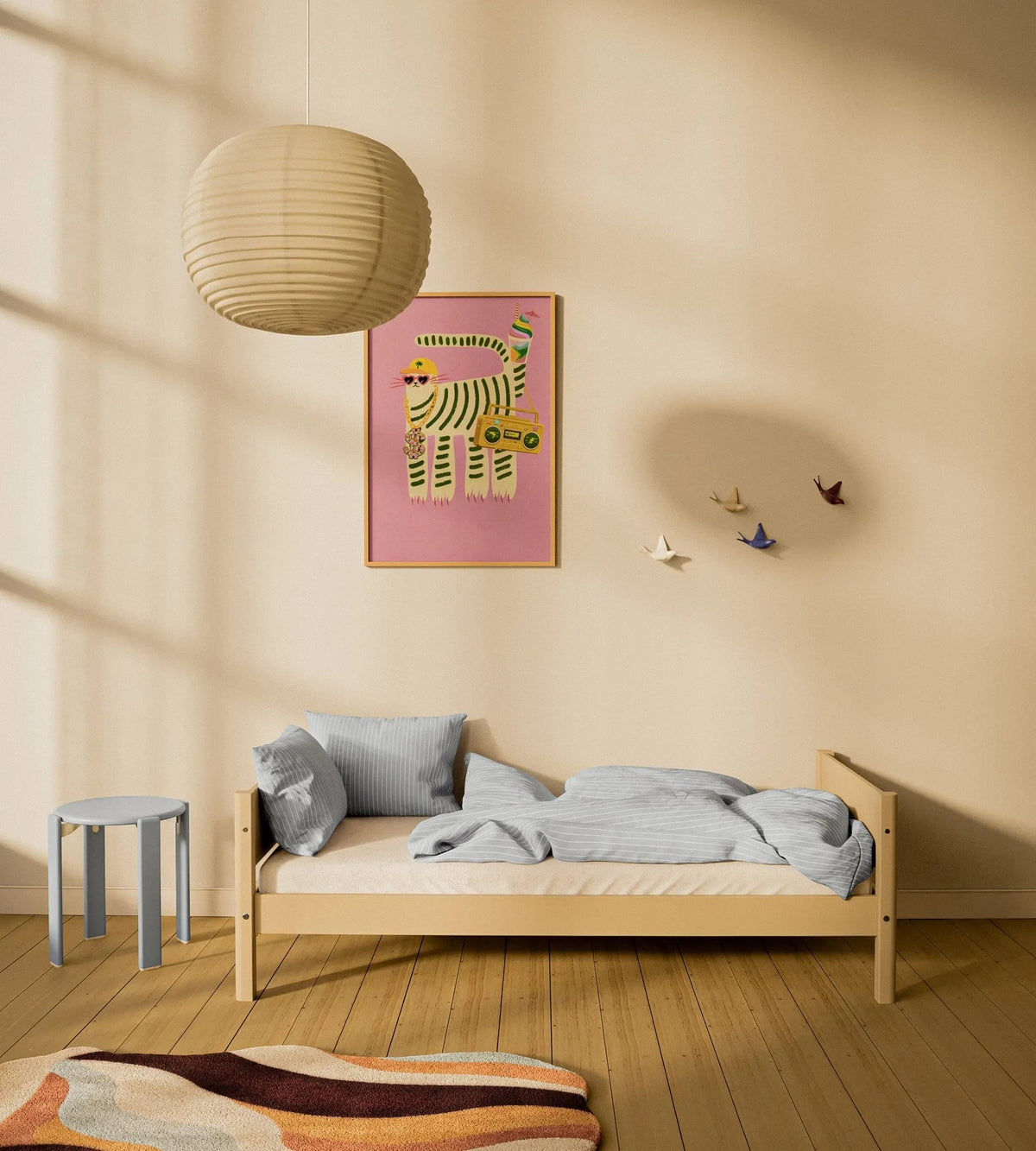 Lit simple pour enfant en bois beige 210x101x66,5cm White - Flexa — vue 2
