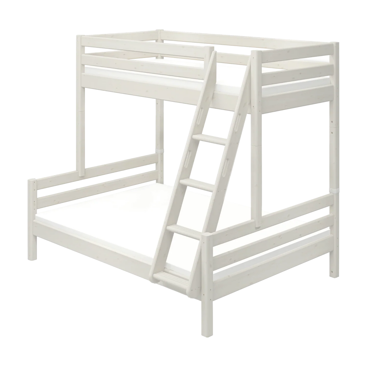 Lit superposé en bois de pin massif blanc 210x161x184cm Classic - Flexa