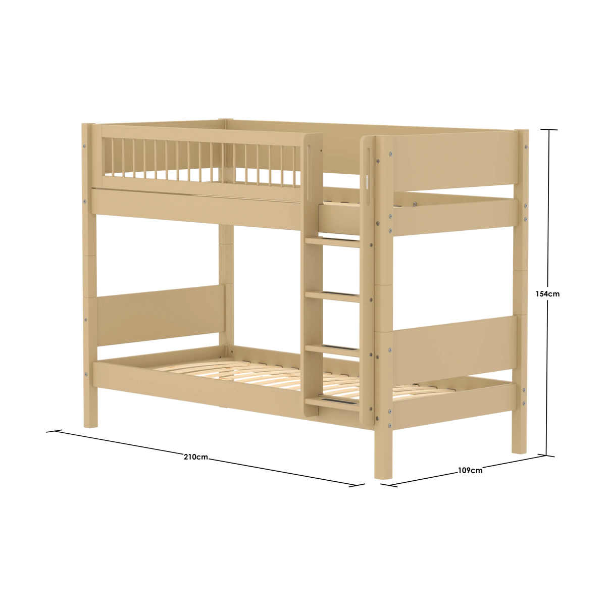 Lit superposé pour enfant en bois beige 210x109x154cm White - Flexa — vue 8