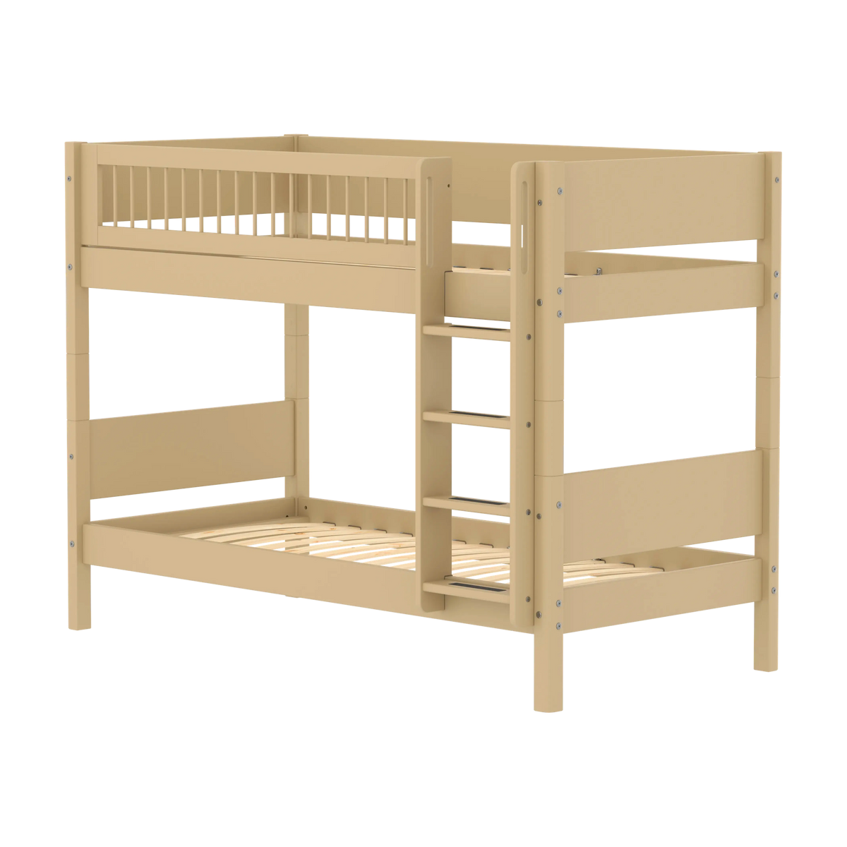 Lit superposé pour enfant en bois beige 210x109x154cm White - Flexa