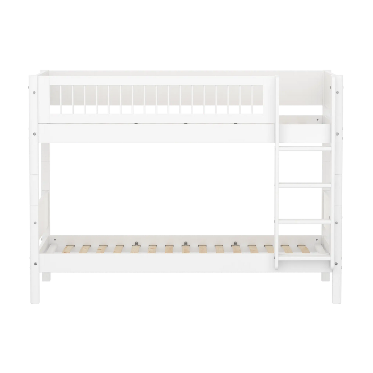 Lit superposé pour enfant en bois blanc 210x109x154cm White - Flexa — vue 3