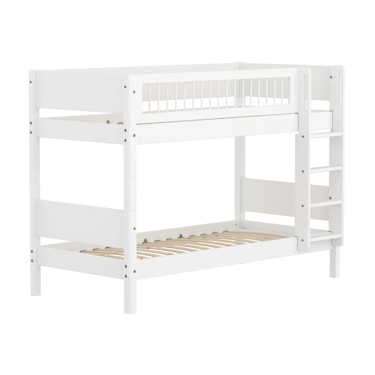 Lit superposé pour enfant en bois blanc 210x109x154cm White - Flexa — vue 4