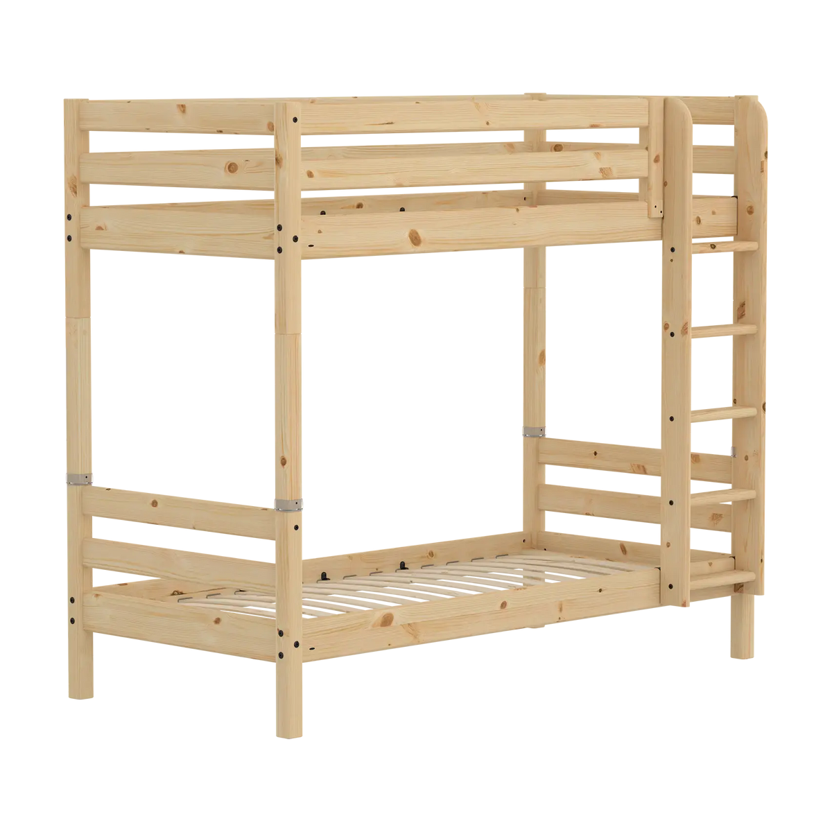 Lit superposé pour enfant en pin brut naturel marron 209,3x110x184cm Raw - Flexa — vue 3