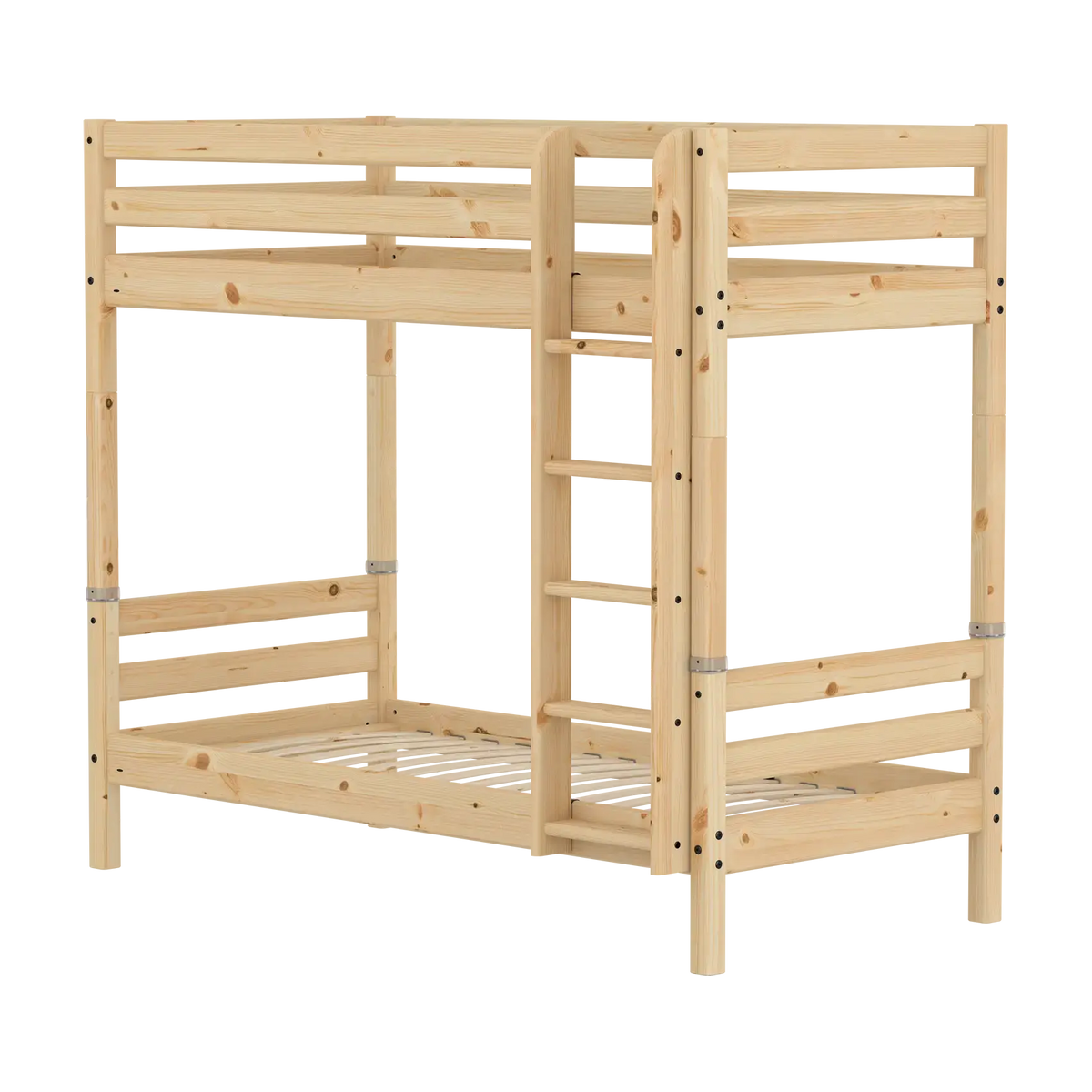 Lit superposé pour enfant en pin brut naturel marron 209,3x110x184cm Raw - Flexa