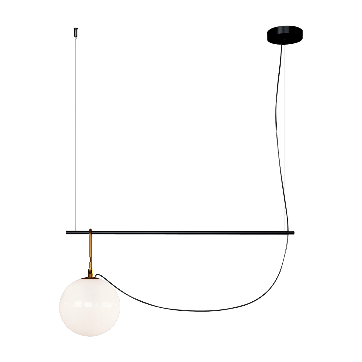 Longue suspension ⌀22 cm noire Neri&Hu - Artemide - The Cool Republic