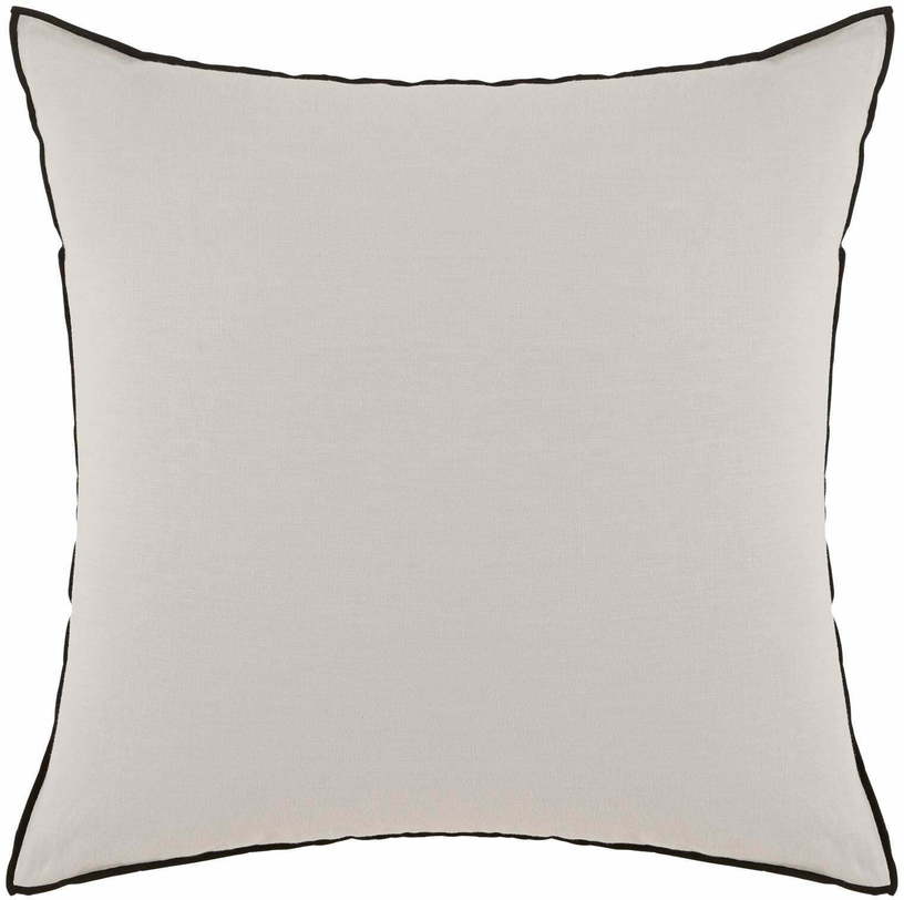 Lot de 2 taies d'oreiller carrées beige clair et bourdon noir Carlina - Madura - The Cool Republic