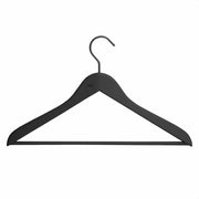 Lot de 4 cintres fins avec barre en bois noir - HAY - The Cool Republic