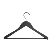 Lot de 4 cintres larges noirs avec barre - HAY - The Cool Republic