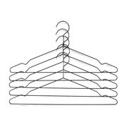Lot de 5 cintres en acier anodisé noirs Hang - HAY - The Cool Republic
