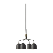 Lustre à 4 bras courts noir base noire Howard Chandelier - Gubi - The Cool Republic