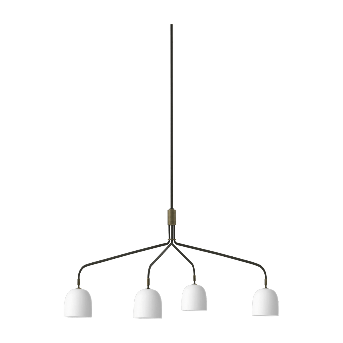 Lustre à 4 bras longs blanc Howard Chandelier - Gubi - The Cool Republic