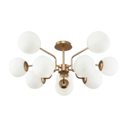Lustre avec 10 sphères en métal doré Erich - Maytoni - The Cool Republic