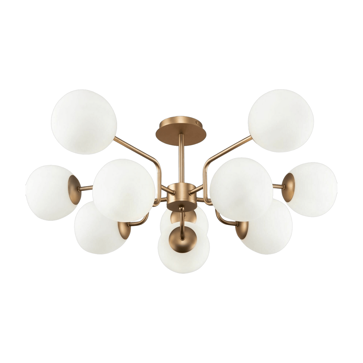 Lustre avec 10 sphères en métal doré Erich - Maytoni - The Cool Republic