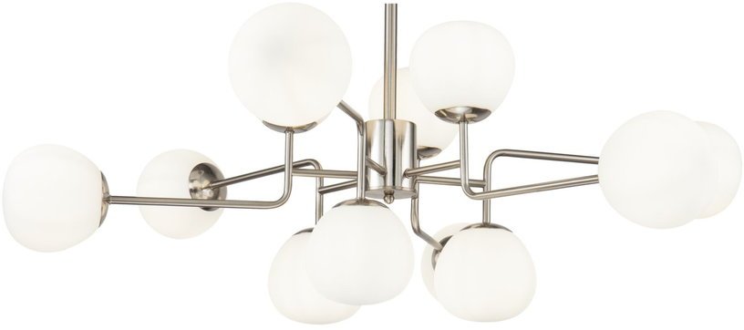 Lustre avec 12 sphères en métal argenté Erich - Maytoni - The Cool Republic
